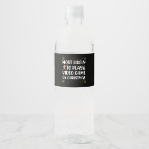 Étiquette Pour Bouteilles D'eau Plus susceptible de jouer à un jeu vidéo sur le je