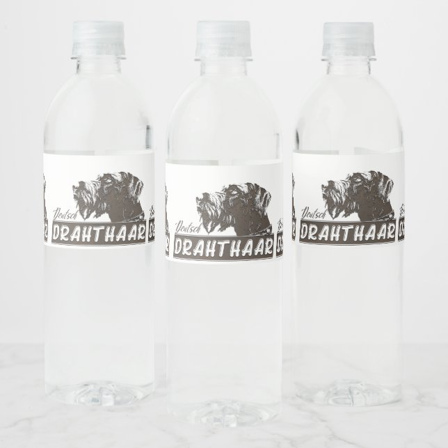 Étiquette Pour Bouteilles D'eau  Pointer allemand à poil dur (Bouteilles)