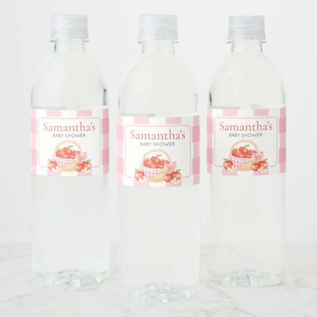 Étiquette Pour Bouteilles D'eau Pomme de notre Baby shower oculaire (Bouteilles)