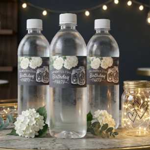 Étiquette Pour Bouteilles D'eau Pots Mason en Verre Guirlande Lumineuse Fleurs pou