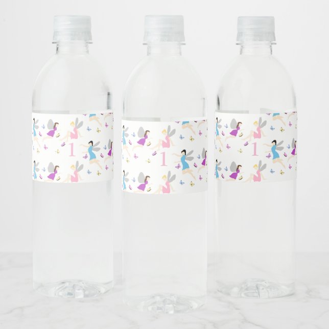 Étiquette Pour Bouteilles D'eau Premier anniversaire de fée (Bouteilles)