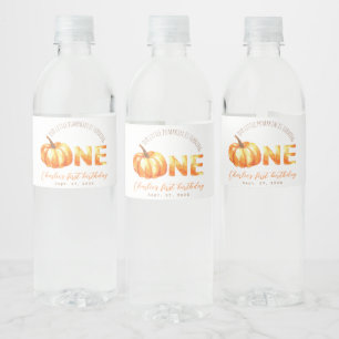 Étiquette Pour Bouteilles D'eau Premier Anniversaire Notre Petit Citrouille Est En