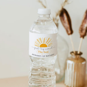 Étiquette Pour Bouteilles D'eau Premier voyage autour de la fête d'anniversaire du