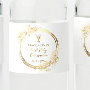 Étiquette Pour Bouteilles D'eau Première sainte communion