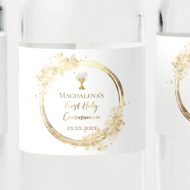 Étiquette Pour Bouteilles D'eau Première sainte communion (Créateur téléchargé)