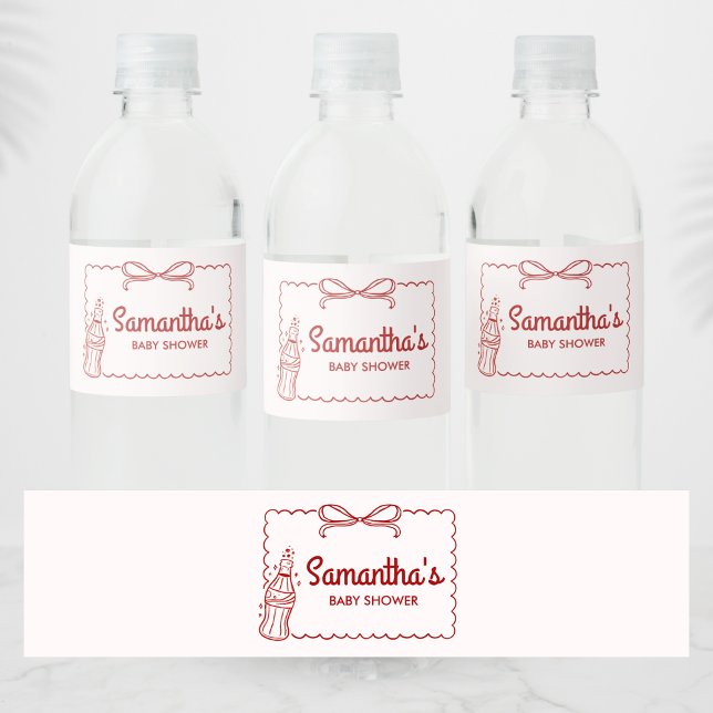 Étiquette Pour Bouteilles D'eau Prête à éclore Fête bébé Soda (She's Ready to Pop Baby Shower Bottle Label)