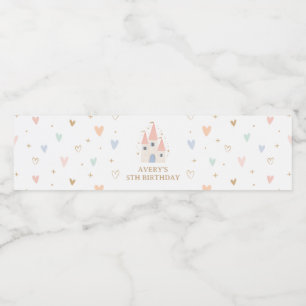 Étiquette Pour Bouteilles D'eau Princesse Fille Fête d'anniversaire