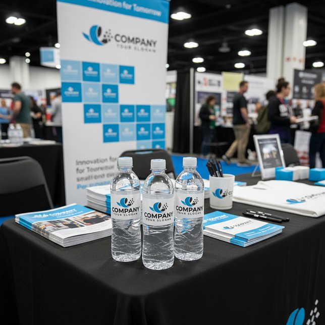 Étiquette Pour Bouteilles D'eau Promotion de l'entreprise personnalisée (Créateur téléchargé)