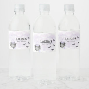 Étiquette Pour Bouteilles D'eau Purple Baby prépare une Baby Shower Halloween