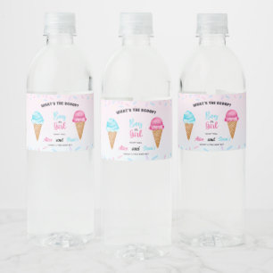 Étiquette Pour Bouteilles D'eau Quelle est la fête de Scoop- Sweet Gender Reveal!