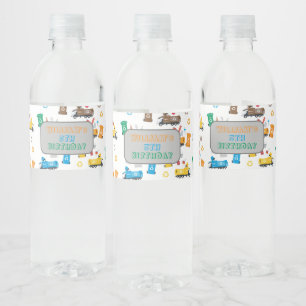 Étiquette Pour Bouteilles D'eau Recyclage coloré ordures Camions et poubelles Anni