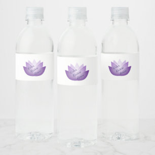 Étiquette Pour Bouteilles D'eau Relax Restaurer Renouveler Purple Lotus Flower