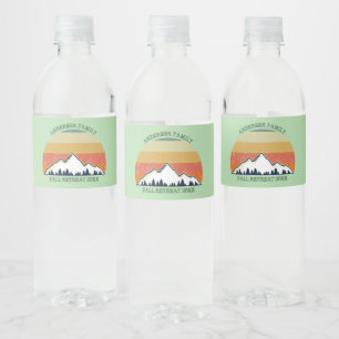 Étiquette Pour Bouteilles D'eau Retraite d'automne personnalisée Sunset Mountain P