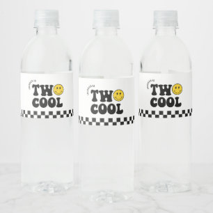 Étiquette Pour Bouteilles D'eau Retro Deux Cool Boy 2e fête d'anniversaire