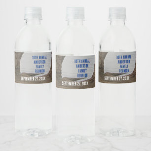 Étiquette Pour Bouteilles D'eau Réunion familiale Rustic Lakehouse vacances annuel