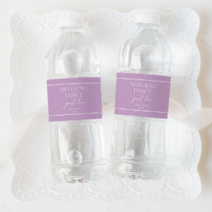 Étiquette Pour Bouteilles D'eau Rien de Fantastique Juste Amour Minimaliste Mariag