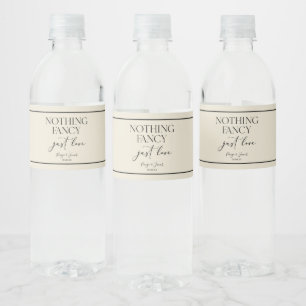 Étiquette Pour Bouteilles D'eau Rien de Fantastique Juste un Mariage Minimaliste e