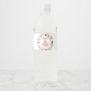 Étiquette Pour Bouteilles D'eau Robe Fleurie Rose Gold Doux 16 Ans