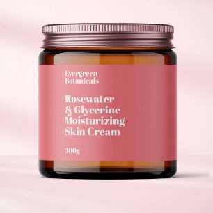 Étiquette Pour Bouteilles D'eau Rose moderne poussiéreux imperméable cosmétique ét