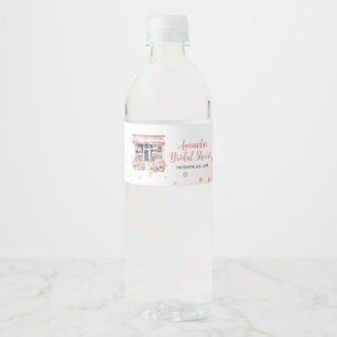 Étiquette Pour Bouteilles D'eau Rose rousse Elle est hors de la Fête des mariées d