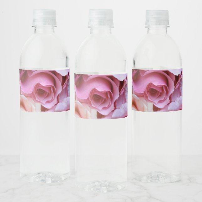 Étiquette Pour Bouteilles D'eau Roses roses roses (Bouteilles)