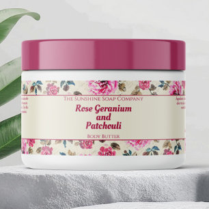 Étiquette Pour Bouteilles D'eau Roses roses roses imperméables Cosméables Étiquett