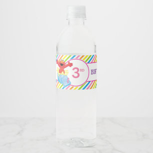 Étiquette Pour Bouteilles D'eau Rue Sésame Anniversaire d'Elmo Girl