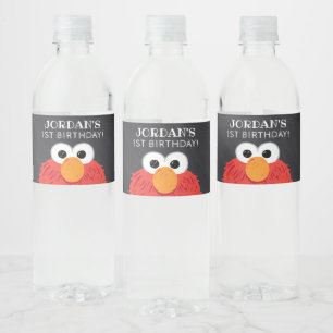 Étiquette Pour Bouteilles D'eau Rue Sésame Elmo Birthday Chalkboard