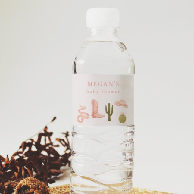 Étiquette Pour Bouteilles D'eau Russe Cowgirl Western (Créateur téléchargé)