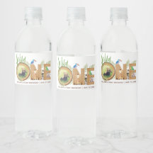 Safari Animaux Photo Wild One Wood First Birthday