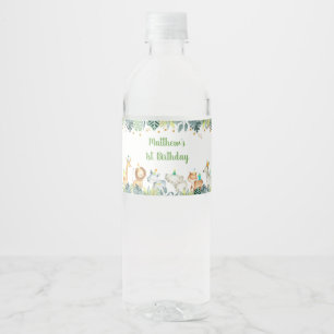 Étiquette Pour Bouteilles D'eau Safari Party Animal Jungle Anniversaire