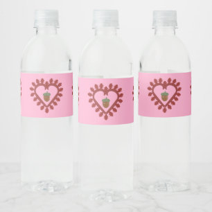 Étiquette Pour Bouteilles D'eau Saint-Valentin Amour Coeur Gland