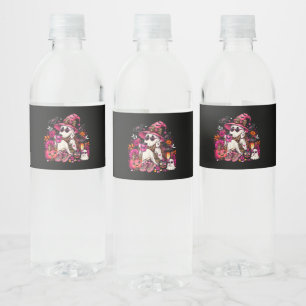 Étiquette Pour Bouteilles D'eau Saison effrayante Gentil fantôme en chapeau de sor