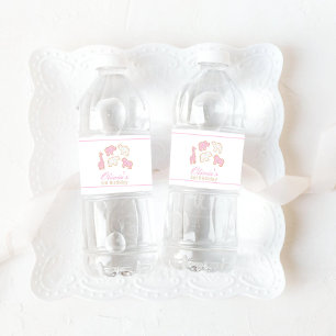 Étiquette Pour Bouteilles D'eau Sauterelles roses Animaux givrés Décor de fête de 