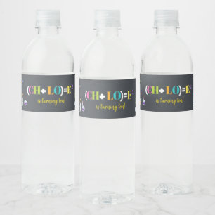 Étiquette Pour Bouteilles D'eau Science fête d'anniversaire fille Favoriser