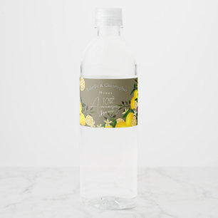 Étiquette Pour Bouteilles D'eau Serrement de citron