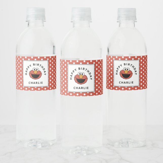 Étiquette Pour Bouteilles D'eau Sesame Street | Elmo Birthday Water Bottle Label (Bouteilles)