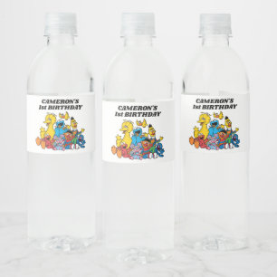 Étiquette Pour Bouteilles D'eau Sesame Street Pals 1er anniversaire