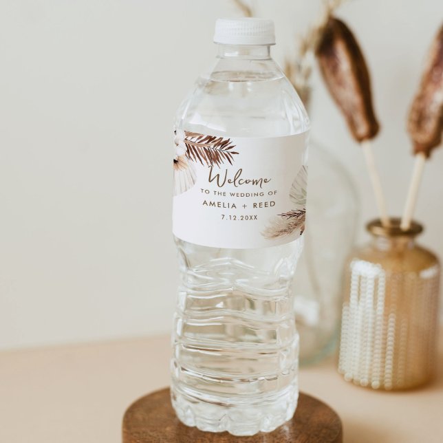 Étiquette Pour Bouteilles D'eau SIERRA Bohemian Wedding Favor (Créateur téléchargé)