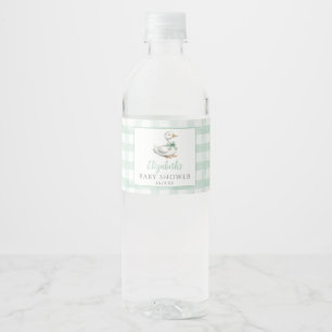 Étiquette Pour Bouteilles D'eau Silencieux Petit En vichy Baby shower