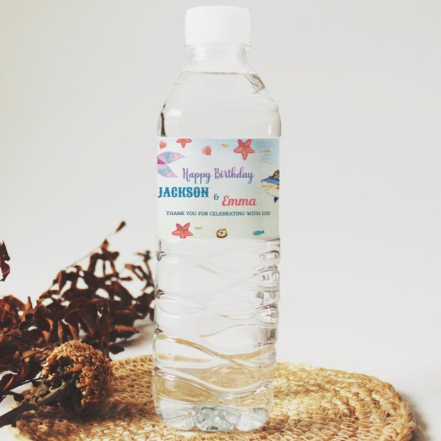 Étiquette Pour Bouteilles D'eau Sirènes Et Pirates Étiquette De Bouteille D'Eau D' (Créateur téléchargé)