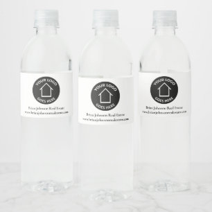 Étiquette Pour Bouteilles D'eau Société immobilière Ajoutez votre logo Realtor sim
