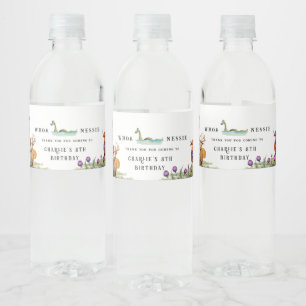 Étiquette Pour Bouteilles D'eau Soirée d'anniversaire à thème écossais