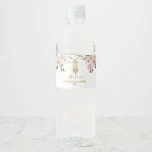 Étiquette Pour Bouteilles D'eau Soirée de mariage Gold and Pink Dusty Rose