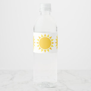 Étiquette Pour Bouteilles D'eau Soleil