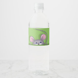 Étiquette Pour Bouteilles D'eau Souris en poche