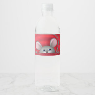 Étiquette Pour Bouteilles D'eau Souris en poche