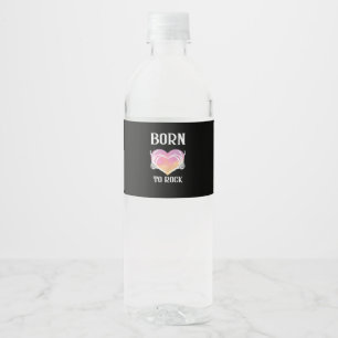 Étiquette Pour Bouteilles D'eau Squelette Mains Graphisme Coeur Pour Classique