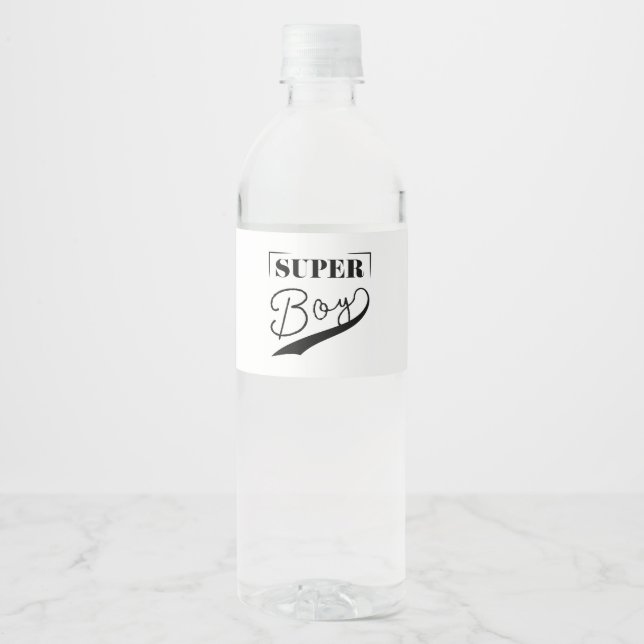 Étiquette Pour Bouteilles D'eau Super Boy (Devant)