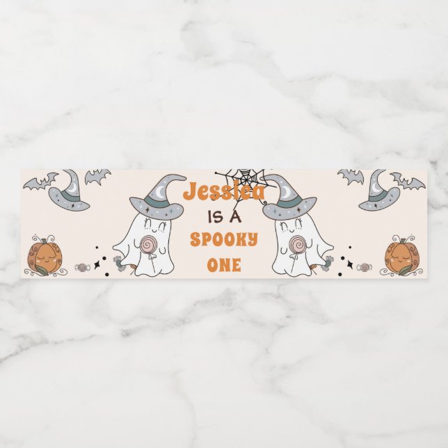 Étiquette Pour Bouteilles D'eau Super Halloween Cute Éffrayante fête d'anniversair (Étiquettes simples)